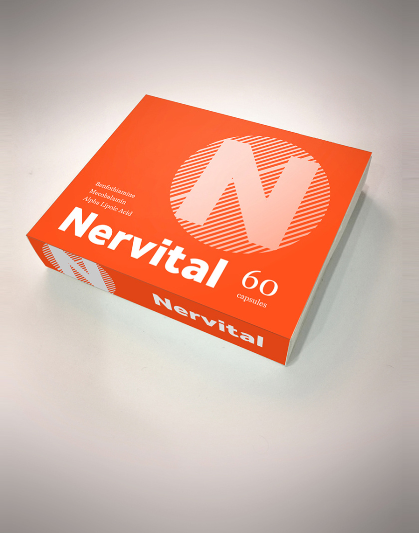 Nervital藥品包裝設(shè)計(jì)，值得借鑒的品牌符號(hào)設(shè)計(jì)