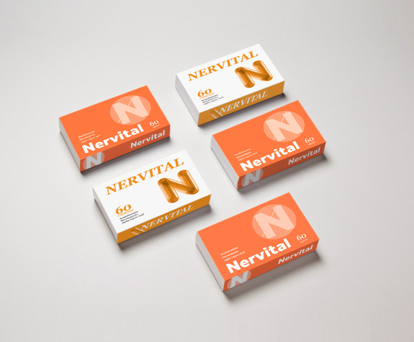 Nervital藥品包裝設(shè)計(jì)，值得借鑒的品牌符號(hào)設(shè)計(jì)