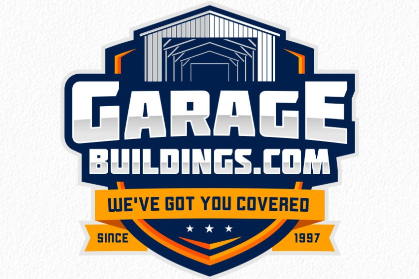 直觀展示型建筑標(biāo)志設(shè)計(jì)-車庫(kù)的文字“ga??ragebuildings.com”