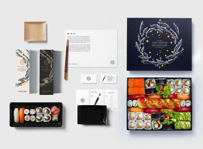 Junction壽司餐廳品牌形象設計logo包裝設計 Junction壽司餐廳品牌形象設計logo包裝設計