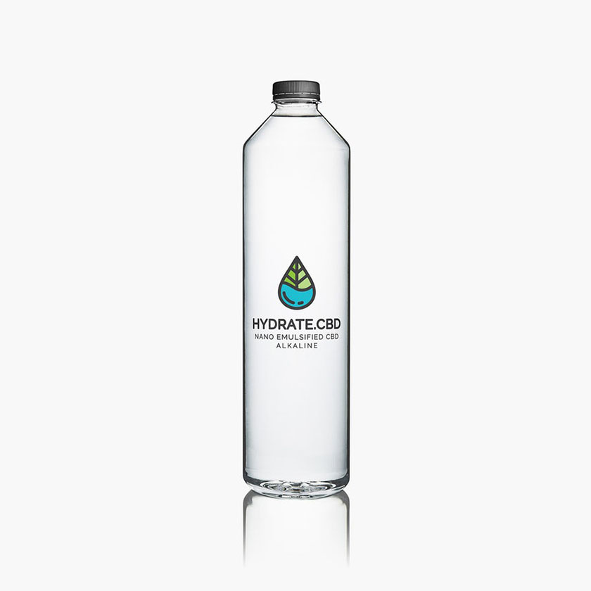 有機(jī)和天然飲料logo設(shè)計(jì)-藍(lán)綠色飲料標(biāo)志logo，傳達(dá)出潔凈和寧?kù)o感