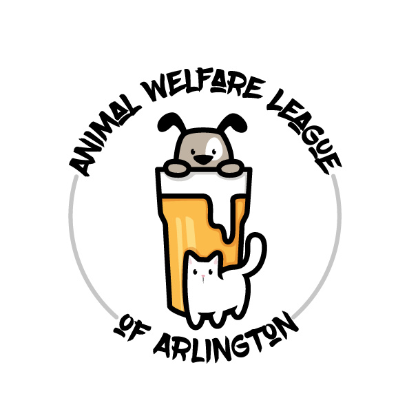 可愛動物logo設(shè)計-期待在一大杯啤酒附近的狗和貓