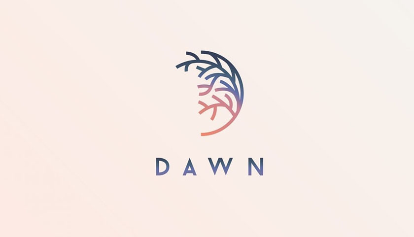 半圓與樹枝標志設計