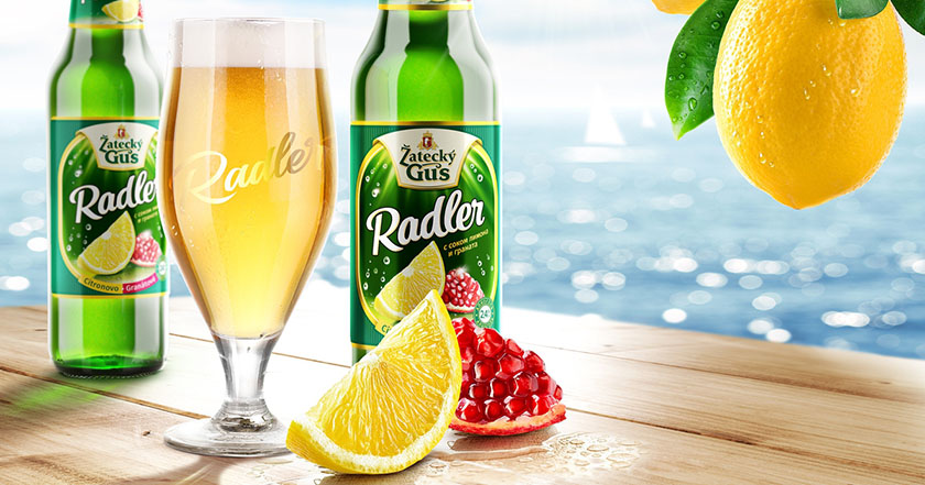 Radler啤酒檸檬水混合飲料包裝設(shè)計(jì)，富有設(shè)計(jì)美感和品牌識(shí)別力