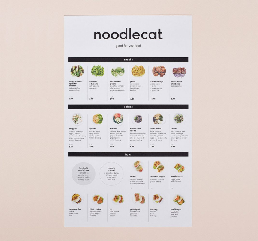 Noodlecat餐飲菜單設(shè)計(jì)