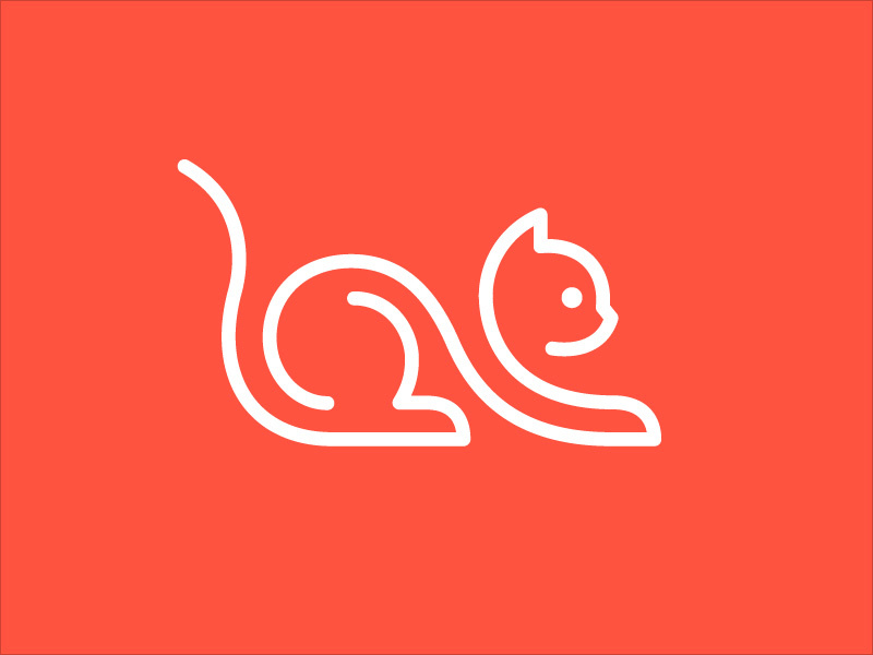 線藝術(shù)貓logo設(shè)計(jì)