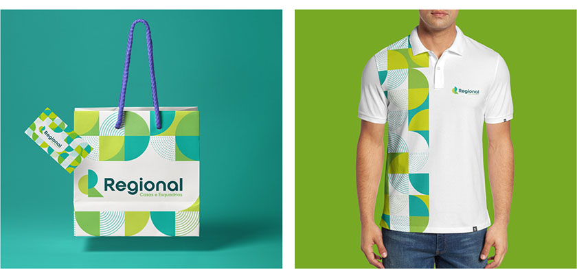 Regional house 房產中介品牌視覺形象vi設計,充滿活力的幾何色塊風格 Regional house 房產中介品牌視覺形象vi設計,充滿活力的幾何色塊風格