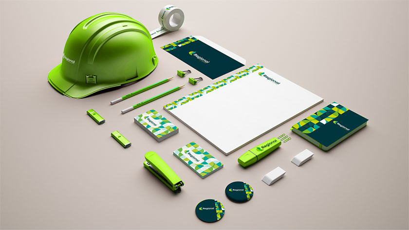 Regional house 房產中介品牌視覺形象vi設計,充滿活力的幾何色塊風格 Regional house 房產中介品牌視覺形象vi設計,充滿活力的幾何色塊風格