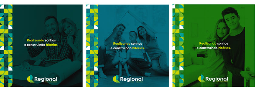 Regional house 房產中介品牌視覺形象vi設計,充滿活力的幾何色塊風格 Regional house 房產中介品牌視覺形象vi設計,充滿活力的幾何色塊風格