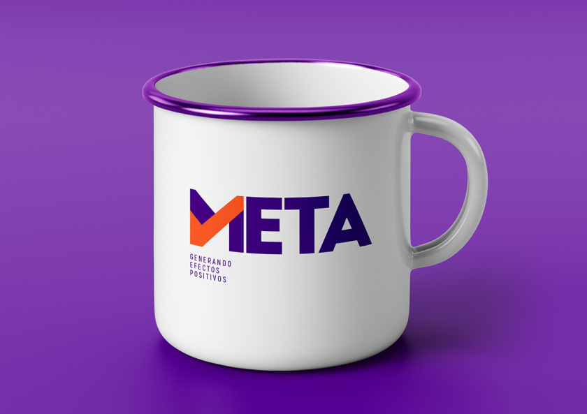 Meta品牌vi設(shè)計，充滿激情的橙色與紫色配色