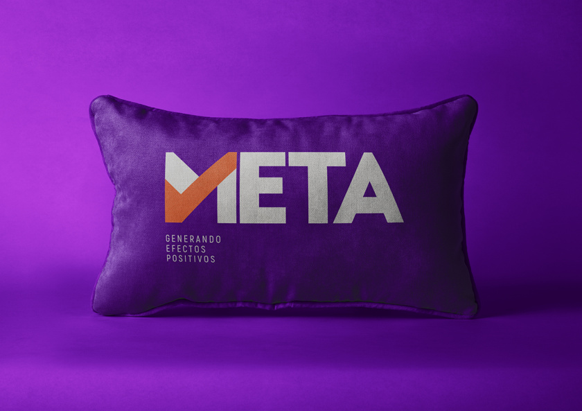 Meta品牌vi設(shè)計，充滿激情的橙色與紫色配色