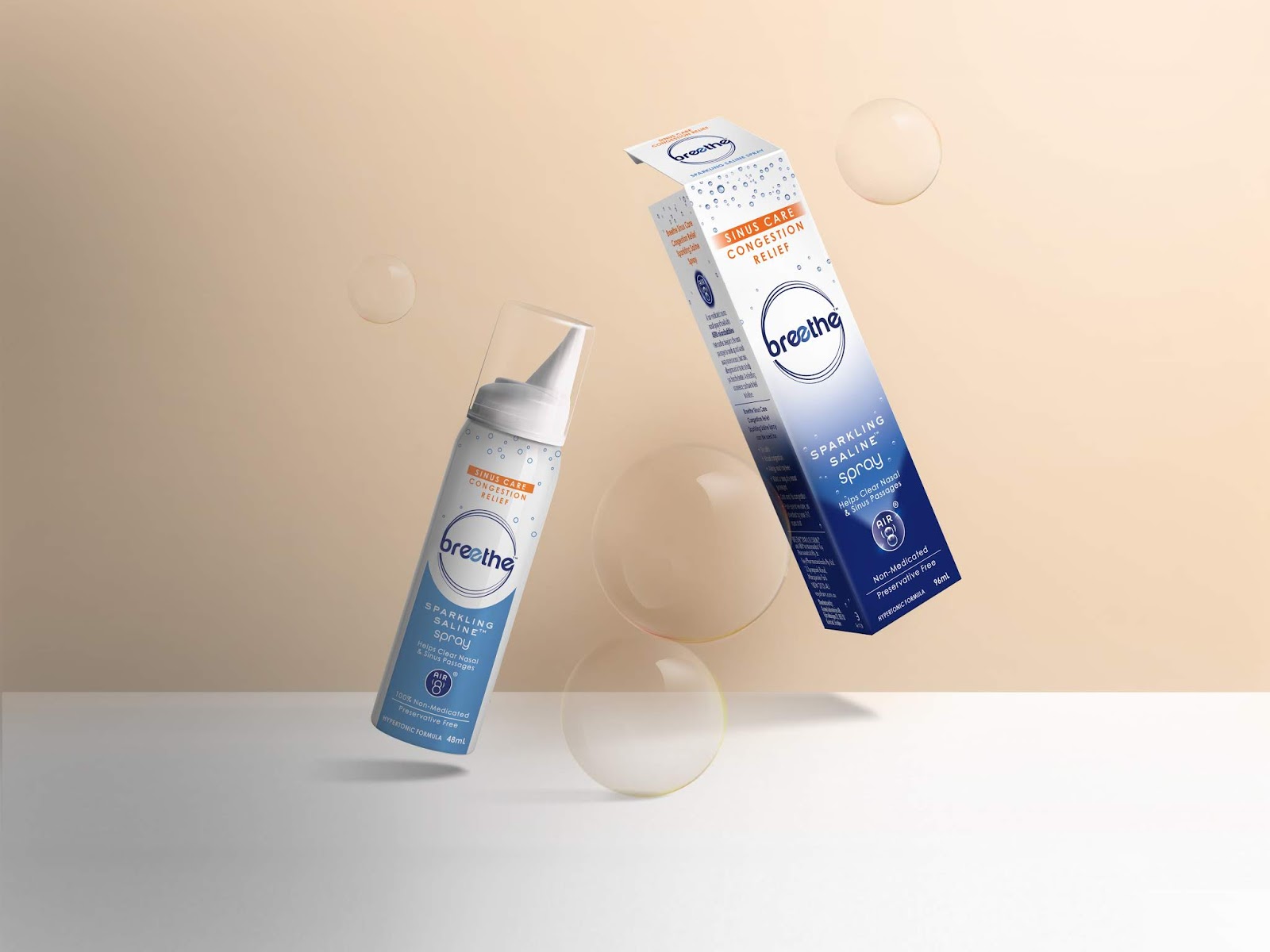 Breethe鼻噴霧劑包裝設(shè)計“漸變色”-上海藥品包裝設(shè)計公司