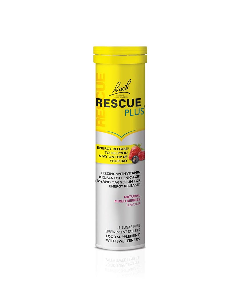 RESCUEPLUS維生素片包裝設計，色彩層次鮮明