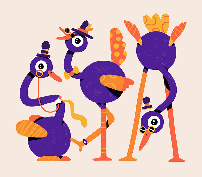 一組驚艷值超高的的插畫設計