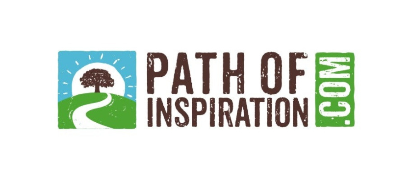 描繪通往樹的道路的方形圖標(biāo)旅游logo設(shè)計