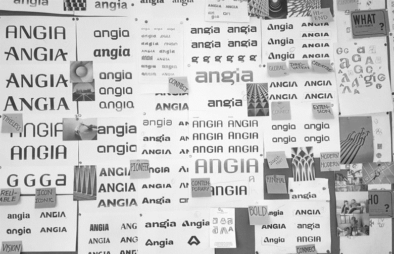 ANGIA房地產(chǎn)投資公司logo/VI設(shè)計(jì)，源自建筑的向上運(yùn)動(dòng)風(fēng)格