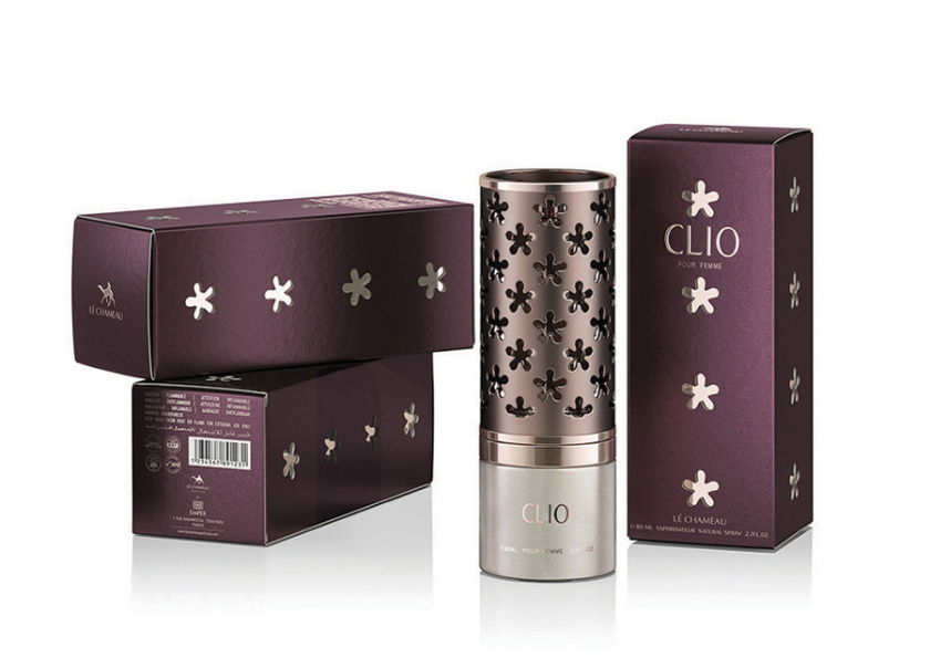 Clio香水包裝設(shè)計(jì)與阿拉伯花形格子香水瓶形設(shè)計(jì)