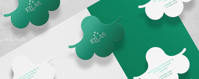 ELLAS珠寶品牌logo設(shè)計(jì)與品牌vi形象設(shè)計(jì)，三個(gè)花朵徽章