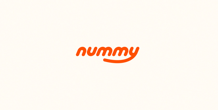 Nummy云端廚房外賣美食品牌logo設計與形象vi設計，源自字母n的識別符號