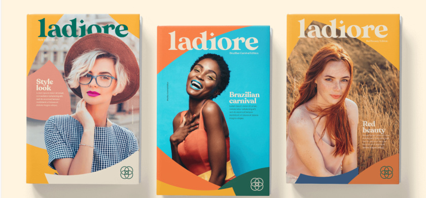 ladiore 女性時(shí)尚品牌logo設(shè)計(jì)與視覺(jué)識(shí)別vi設(shè)計(jì)，源自四個(gè)象征