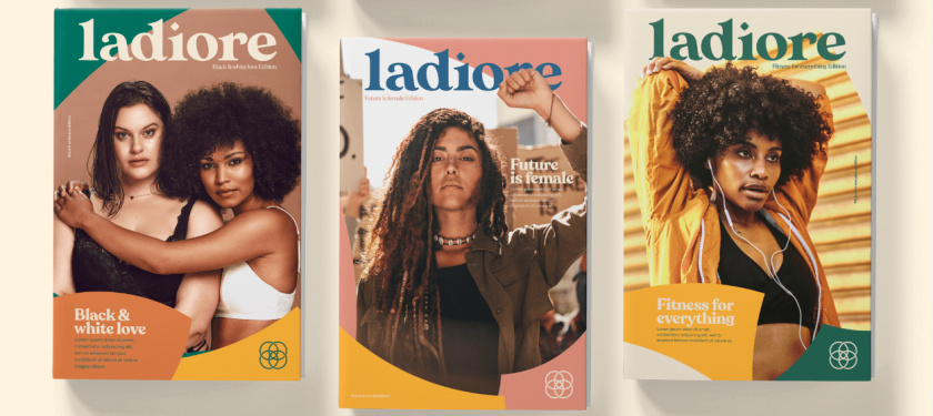 ladiore 女性時(shí)尚品牌logo設(shè)計(jì)與視覺(jué)識(shí)別vi設(shè)計(jì)，源自四個(gè)象征