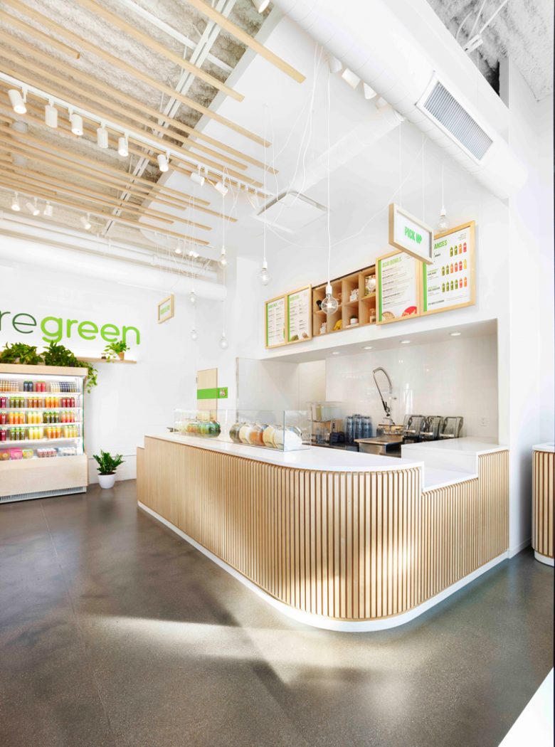 Pure Green 綠色食品果汁飲品店鋪si空間設計“北歐簡約樺木自然原木風格” Pure Green 綠色食品果汁飲品店鋪si空間設計“北歐簡約樺木自然原木風格”