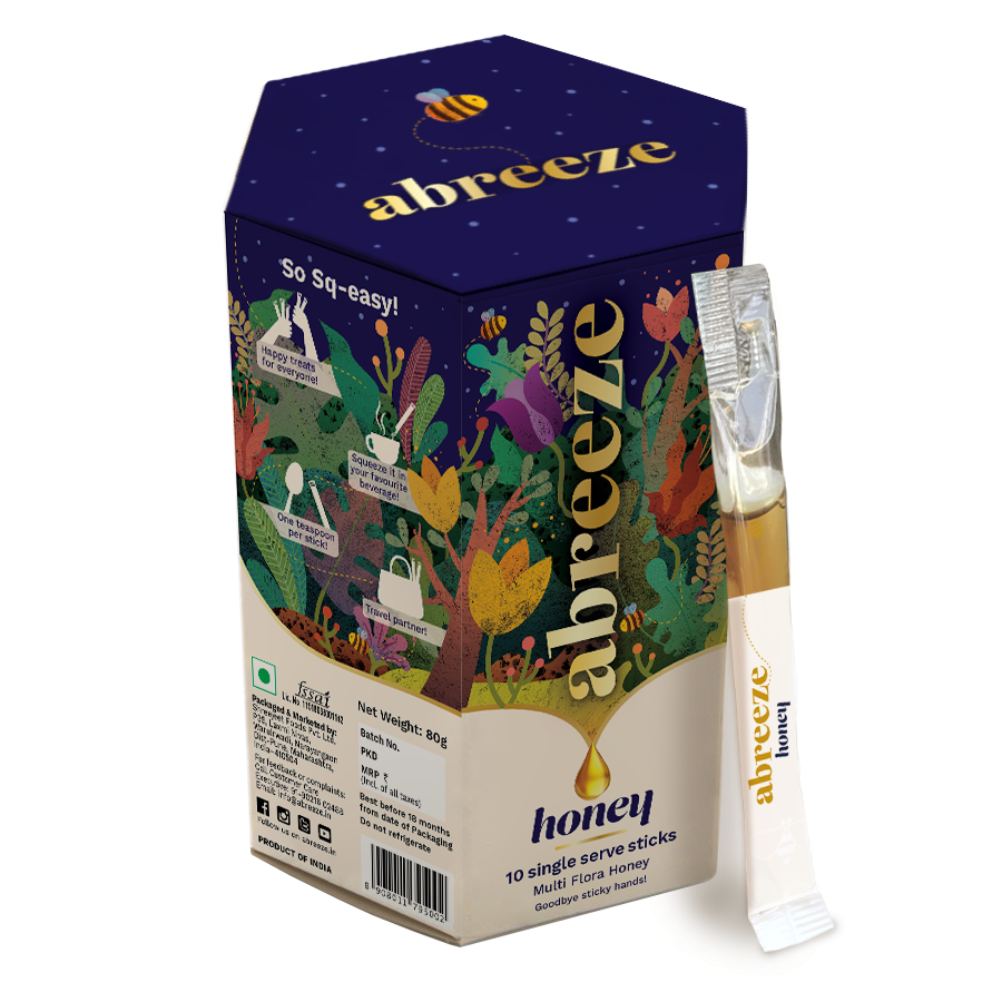 Abreeze 多花蜂蜜包裝設計,展現(xiàn)蜜蜂采集花蜜過程插畫 Abreeze 多花蜂蜜包裝設計,展現(xiàn)蜜蜂采集花蜜過程插畫