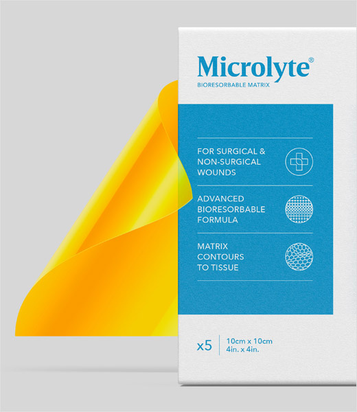 可被人體吸收的Microlyte傷口繃帶品牌logo設(shè)計(jì)與包裝設(shè)計(jì)