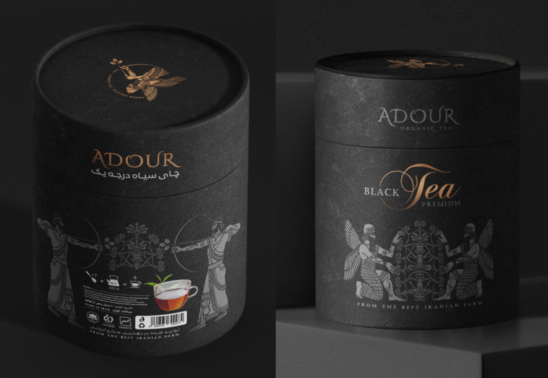 黑色風格Adour伊朗紅茶包裝設(shè)計,波斯第一帝國士兵插畫設(shè)計 黑色風格Adour伊朗紅茶包裝設(shè)計,波斯第一帝國士兵插畫設(shè)計