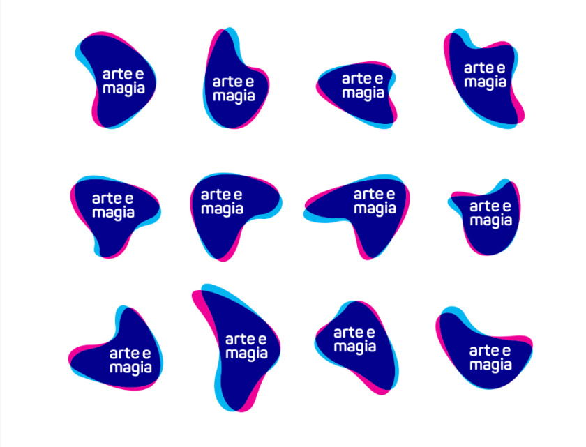 Arte e Magia兒童青少年舞蹈教育機(jī)構(gòu)品牌vi視覺形象設(shè)計，彎曲漸變色塊的疊加