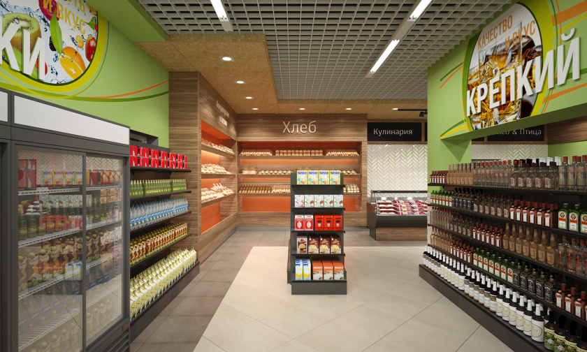 CHITA 食品店c超市商業(yè)空間設(shè)計(jì)，清新綠色風(fēng)格