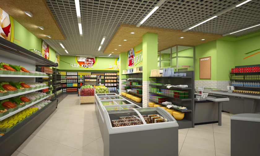 CHITA 食品店c超市商業(yè)空間設(shè)計(jì)，清新綠色風(fēng)格