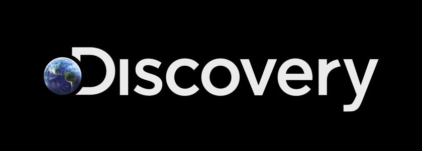 Discovery+探索電視節(jié)目頻道品牌logo設計，光譜色幾何D和一個圓的結合