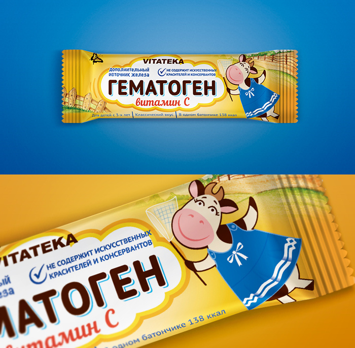 HEMATOGENUM 牛奶糖巧克力包裝設(shè)計(jì)，擬人化奶牛插畫(huà)設(shè)計(jì)