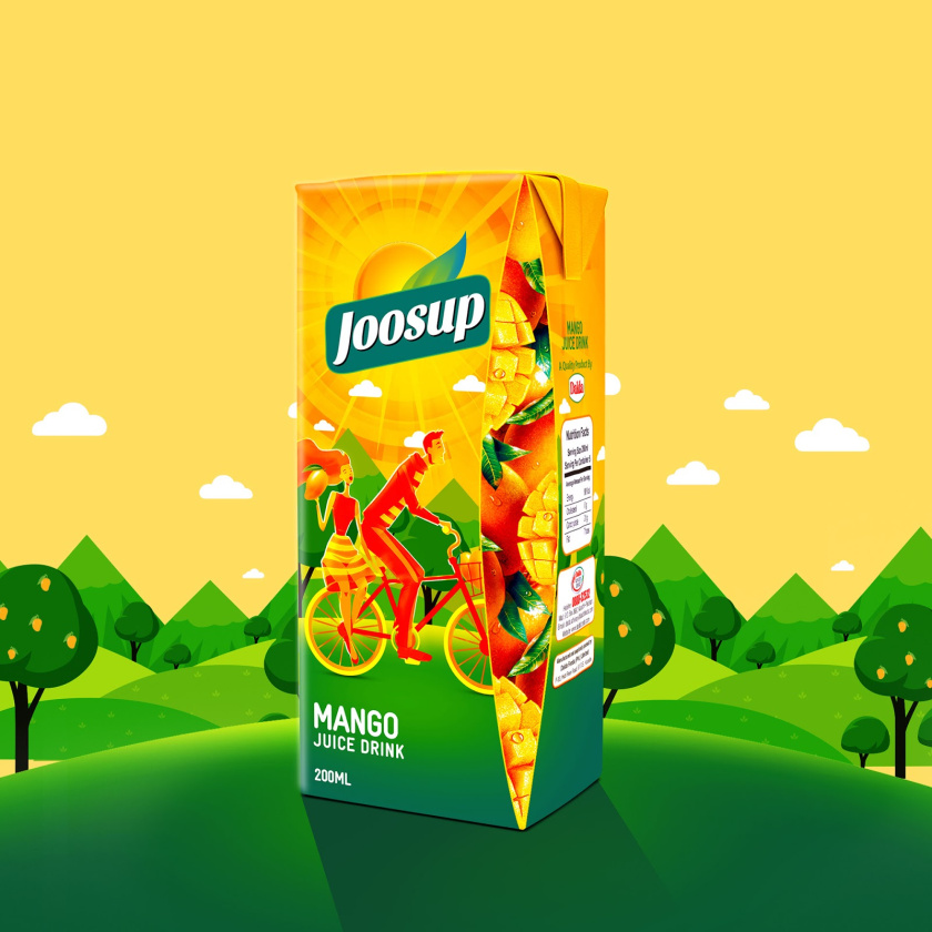 Joosup 果汁飲料利樂薄葉包裝設(shè)計,嬉戲的夫妻插畫設(shè)計 Joosup 果汁飲料利樂薄葉包裝設(shè)計,嬉戲的夫妻插畫設(shè)計