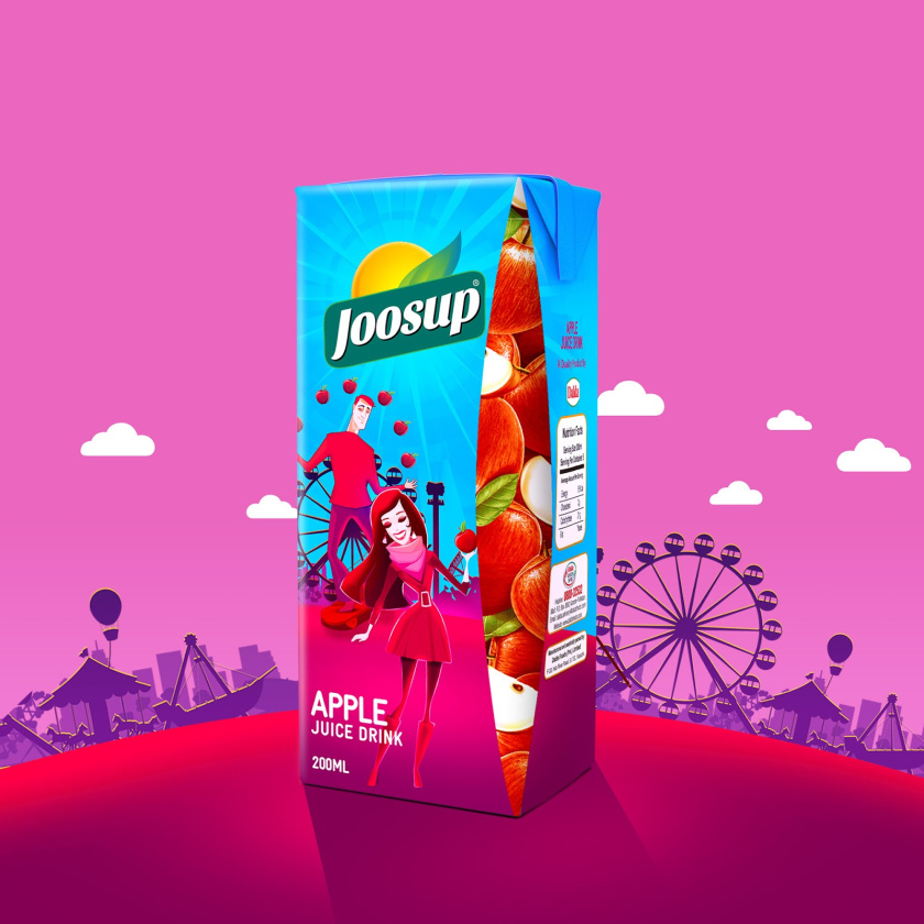 Joosup 果汁飲料利樂薄葉包裝設(shè)計,嬉戲的夫妻插畫設(shè)計 Joosup 果汁飲料利樂薄葉包裝設(shè)計,嬉戲的夫妻插畫設(shè)計