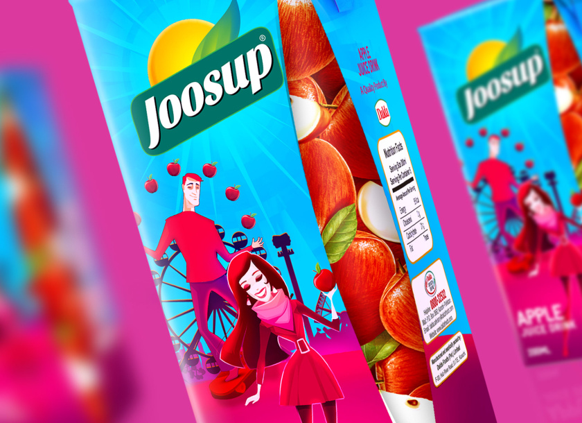Joosup 果汁飲料利樂薄葉包裝設(shè)計,嬉戲的夫妻插畫設(shè)計 Joosup 果汁飲料利樂薄葉包裝設(shè)計,嬉戲的夫妻插畫設(shè)計