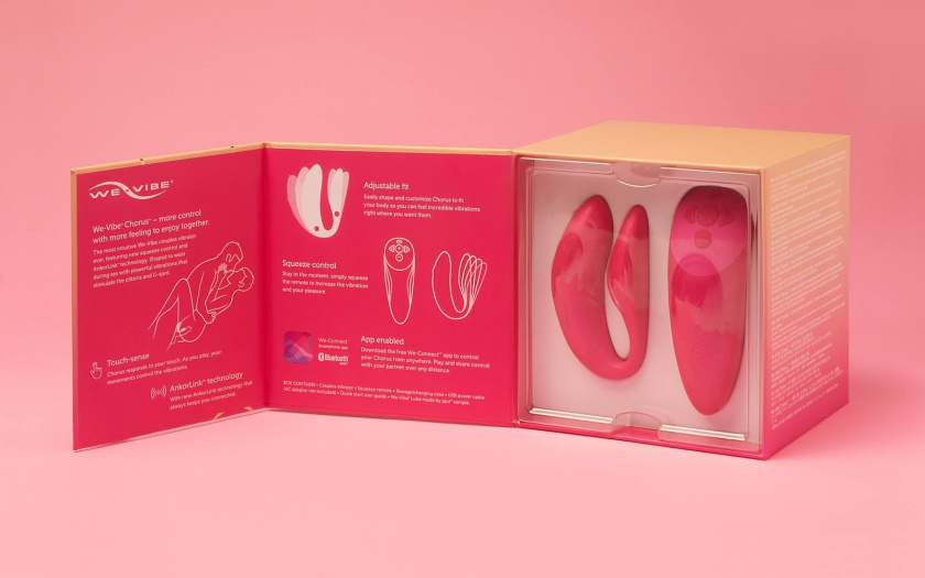 We-Vibe 情侶振動器情趣用品包裝設計，豪華金箔風格