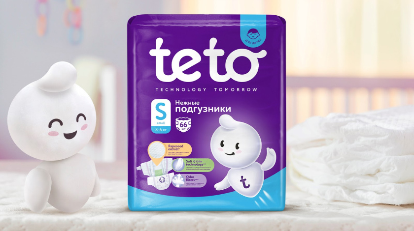 Teto 嬰兒紙尿褲包裝設(shè)計與飛行的生物機器人吉祥物設(shè)計