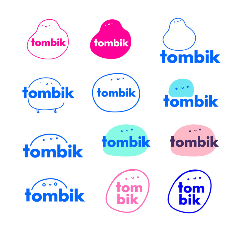 Tombik Studio創(chuàng)意工作室/自我品牌形象設(shè)計(jì)logo設(shè)計(jì)，卡通人偶面部形象