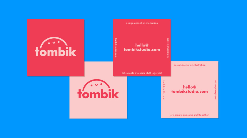 Tombik Studio創(chuàng)意工作室/自我品牌形象設(shè)計(jì)logo設(shè)計(jì)，卡通人偶面部形象
