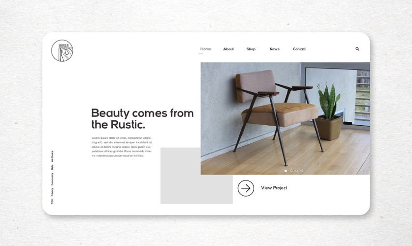 Woodie 高端家具制造品牌logo設(shè)計vi設(shè)計 ”木紋元素“