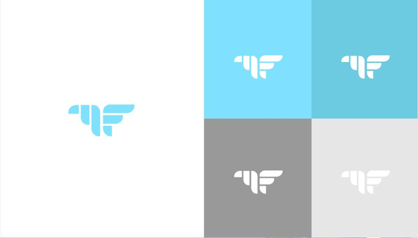 Freedom 旅游公司logo設計vi設計，輕快的淺藍色風格