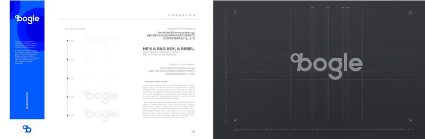Bogle金融科技公司logo設(shè)計(jì)vi設(shè)計(jì)，首字母B改造成百分號(hào)%的形狀