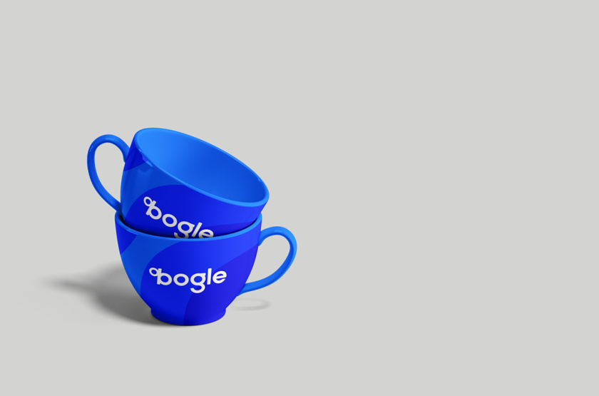 Bogle金融科技公司logo設(shè)計(jì)vi設(shè)計(jì)，首字母B改造成百分號(hào)%的形狀