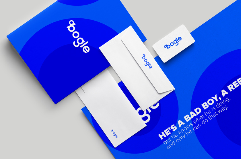 Bogle金融科技公司logo設(shè)計(jì)vi設(shè)計(jì)，首字母B改造成百分號(hào)%的形狀