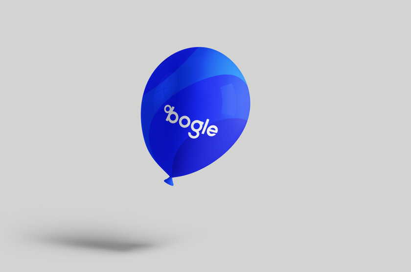 Bogle金融科技公司logo設(shè)計(jì)vi設(shè)計(jì)，首字母B改造成百分號(hào)%的形狀
