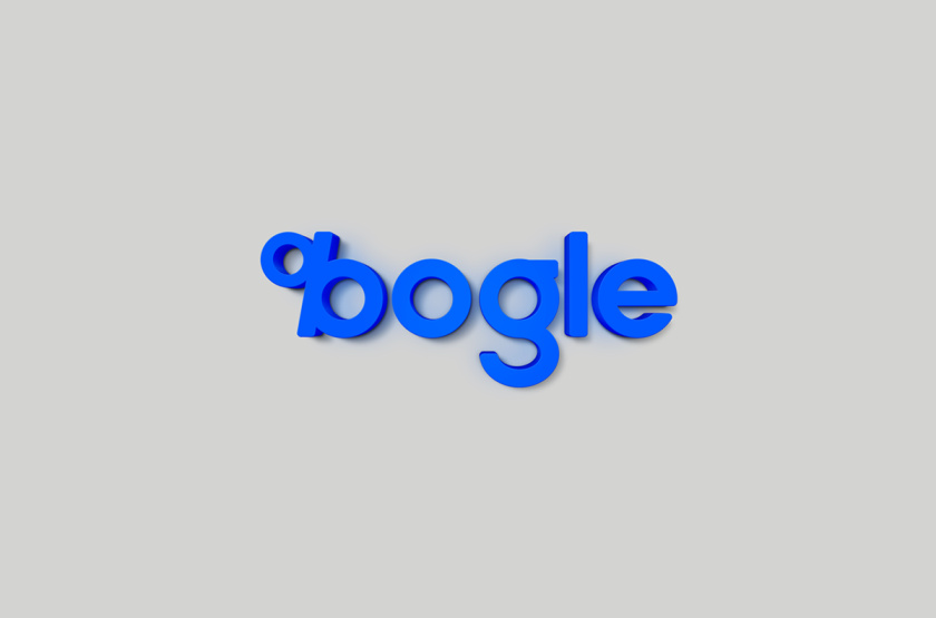 Bogle金融科技公司logo設(shè)計(jì)vi設(shè)計(jì)，首字母B改造成百分號(hào)%的形狀