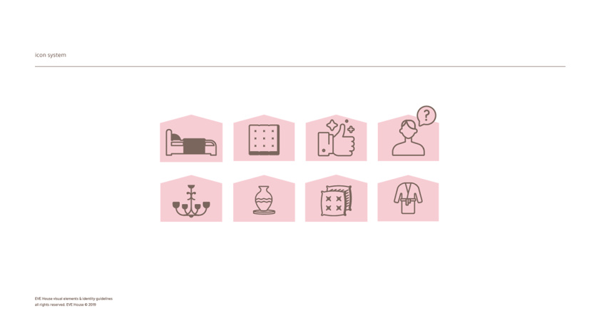 Eve House 家居用品品牌logo設(shè)計(jì)vi設(shè)計(jì)，追求設(shè)計(jì)感的女性粉色風(fēng)格