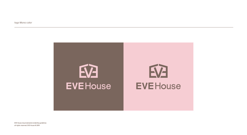 Eve House 家居用品品牌logo設(shè)計(jì)vi設(shè)計(jì)，追求設(shè)計(jì)感的女性粉色風(fēng)格